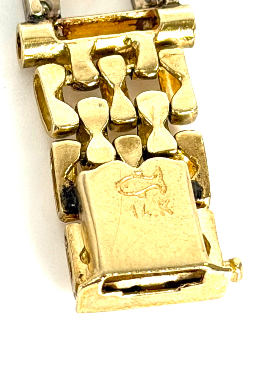 14K GOLD DIAMOND TWO-TONE MULTI STRAND BRACELET
