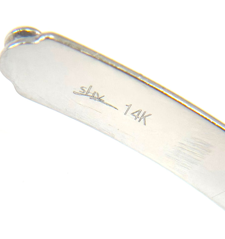 14K WHITE GOLD DIAMOND BANGLE BRACELET