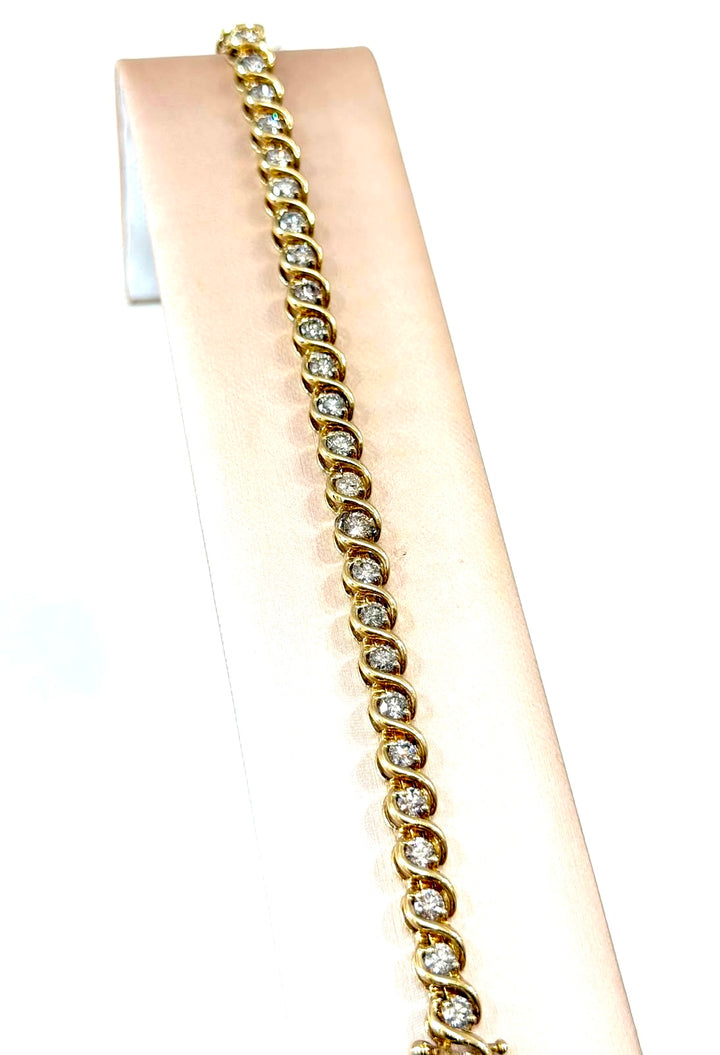 14K YELLOW GOLD DIAMOND BRACELET