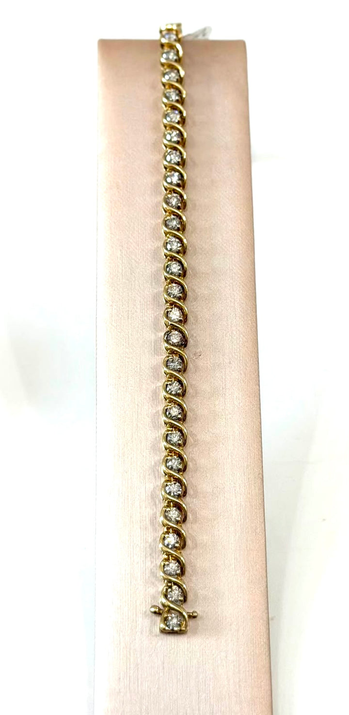 14K YELLOW GOLD DIAMOND BRACELET