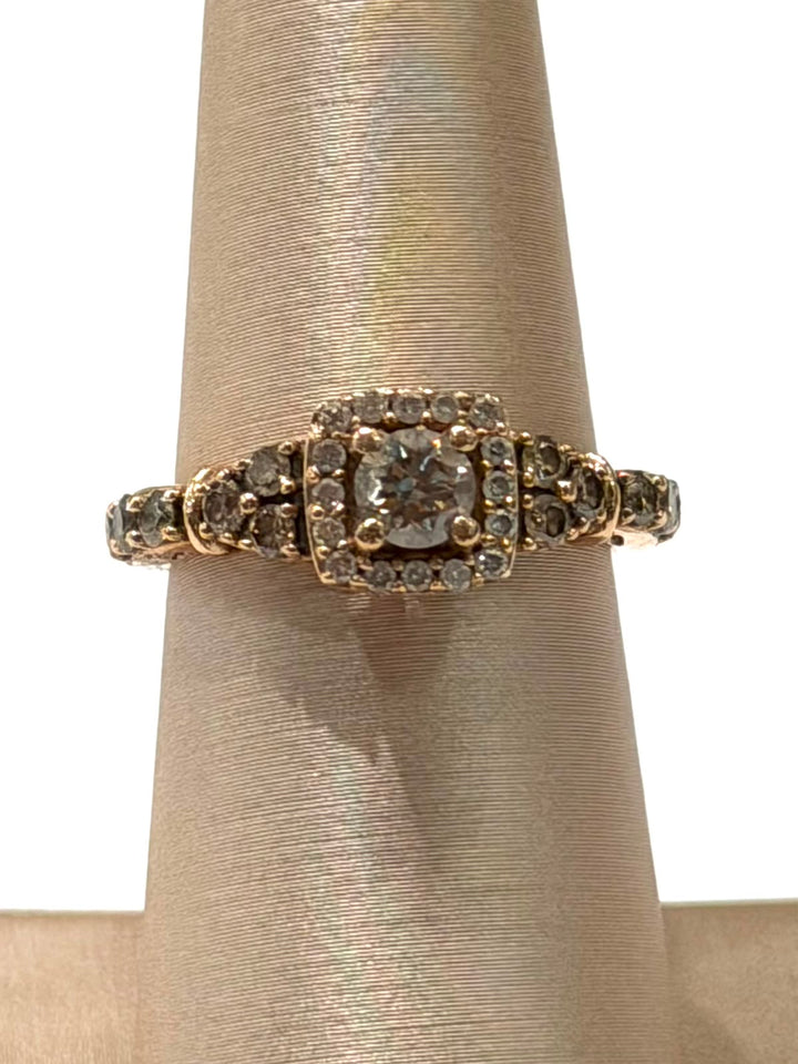 14K ROSE GOLD VINTAGE-INSPIRED DIAMOND RING