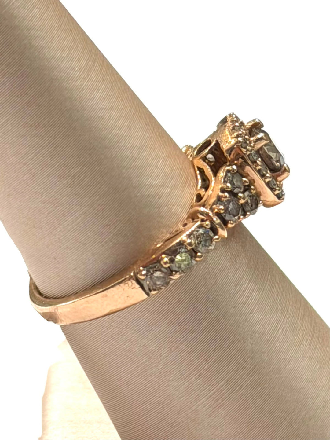14K ROSE GOLD VINTAGE-INSPIRED DIAMOND RING