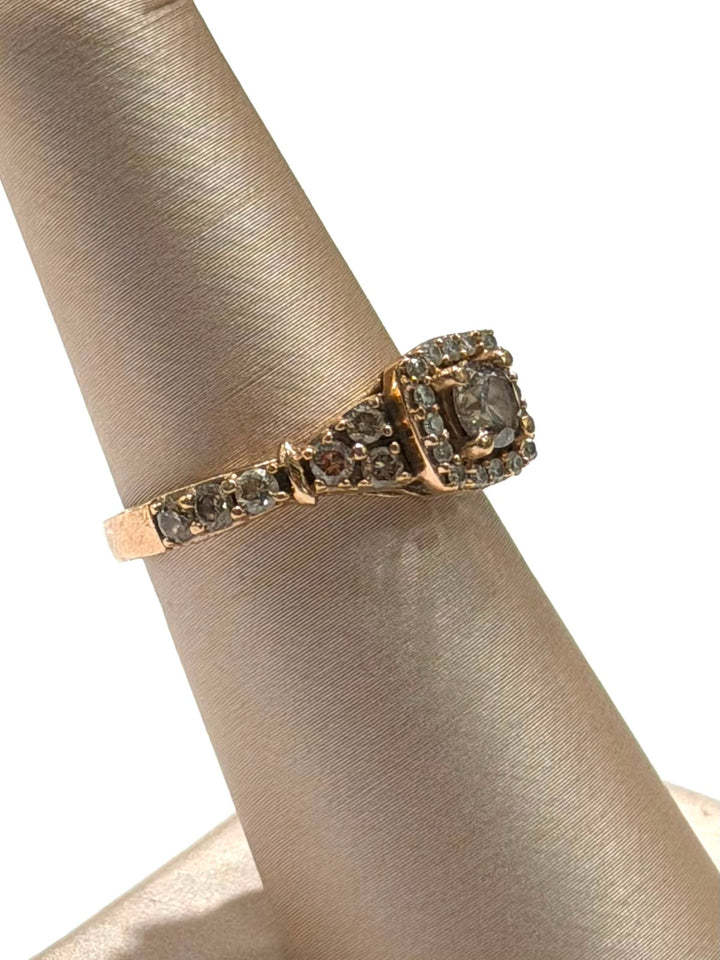 14K ROSE GOLD VINTAGE-INSPIRED DIAMOND RING