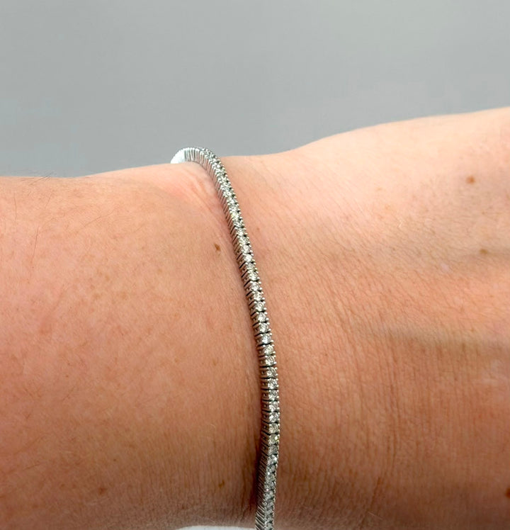 14K WHITE GOLD 1.56CT DIAMOND TENNIS BRACELET