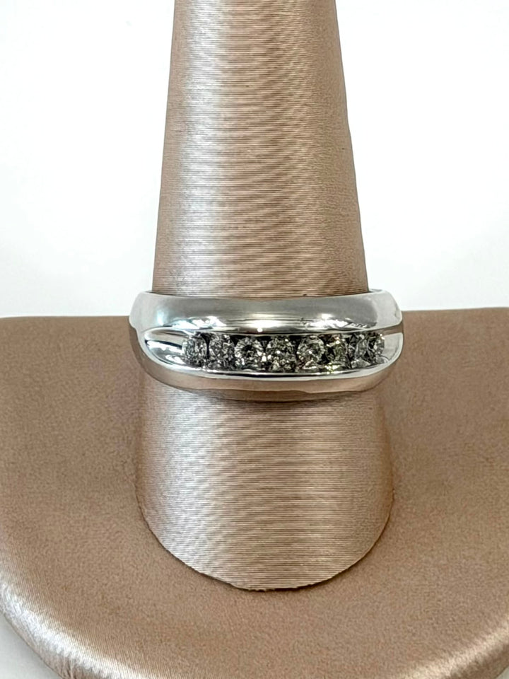14K WHITE GOLD 1 CTW DIAMOND BAND RING
