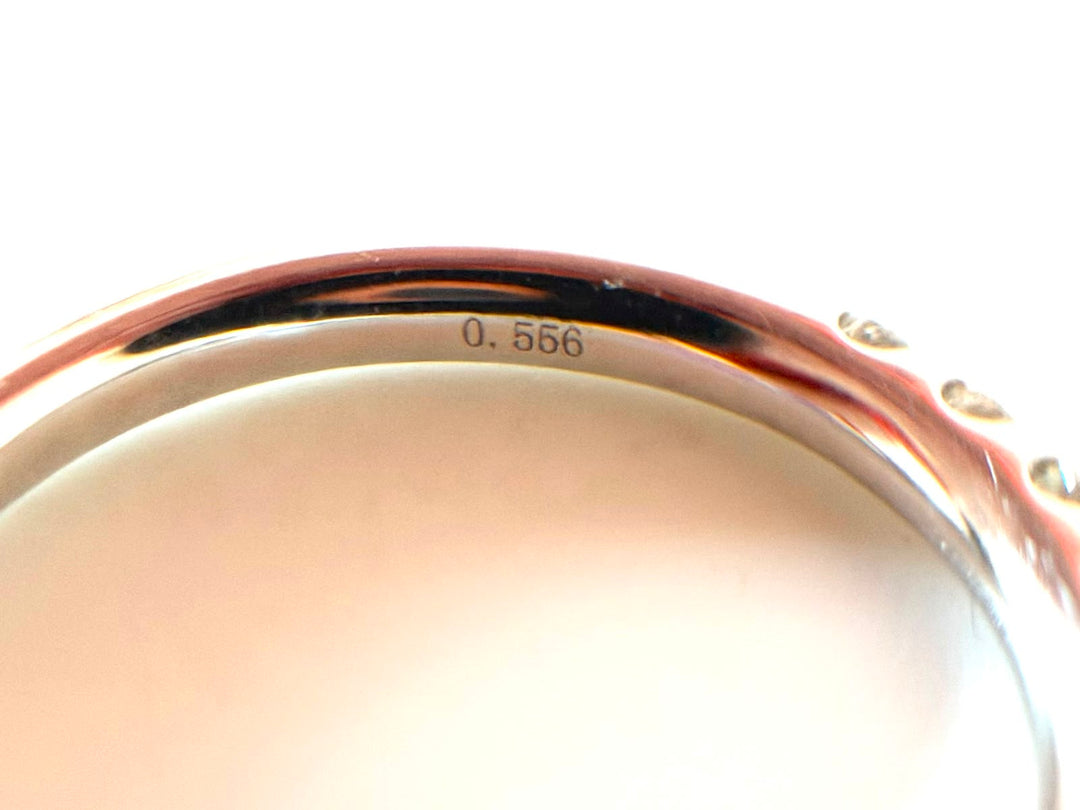 14K WHITE GOLD BAND DIAMOND RING