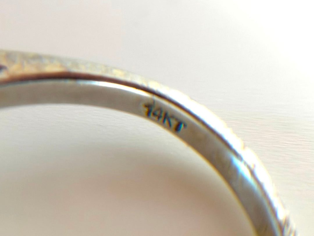 14K WHITE GOLD CITRINE RING