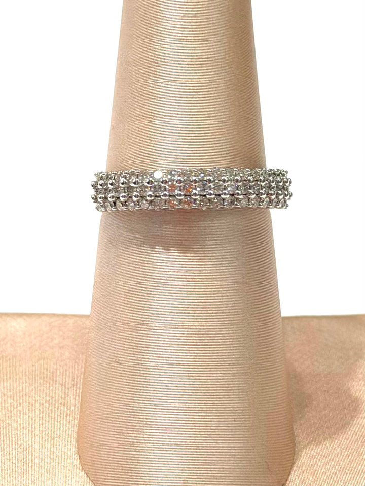 14K WHITE GOLD DIAMOND BAND RING