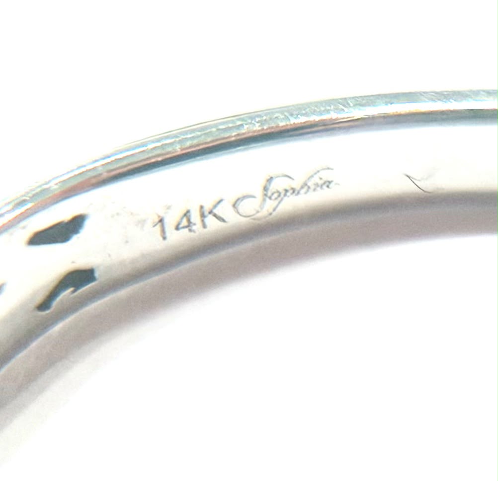 14K WHITE GOLD DIAMOND BAND RING
