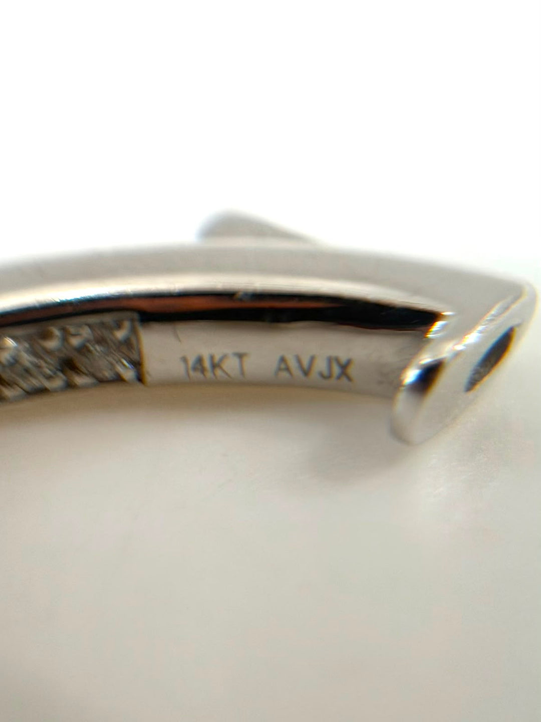 14K WHITE GOLD DIAMOND INSIDE OUT HOOP EARRINGS