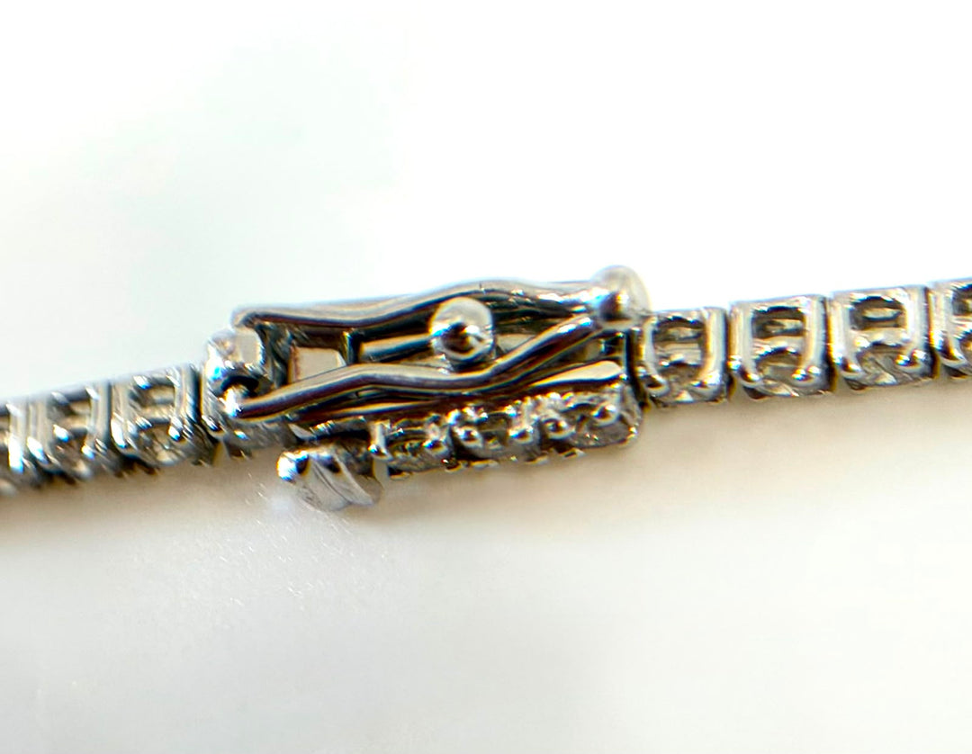 14K WHITE GOLD DIAMOND TENNIS NECKLACE