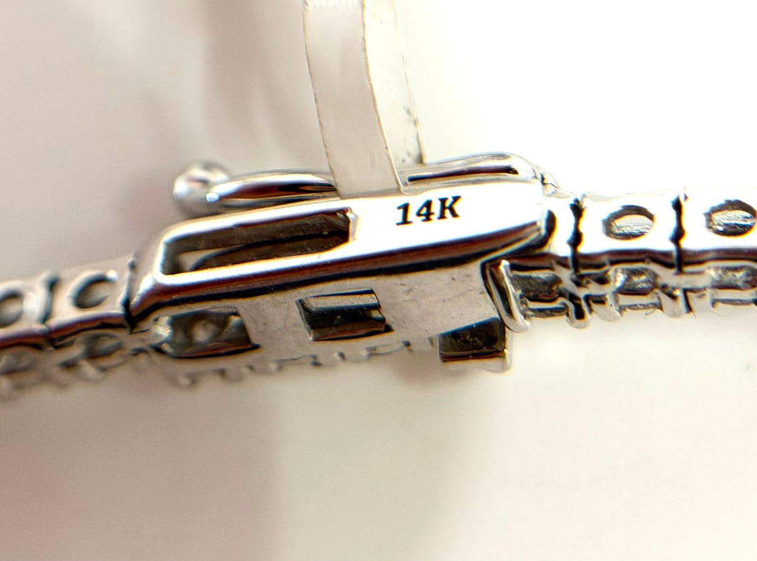 14K WHITE GOLD DIAMOND TENNIS NECKLACE