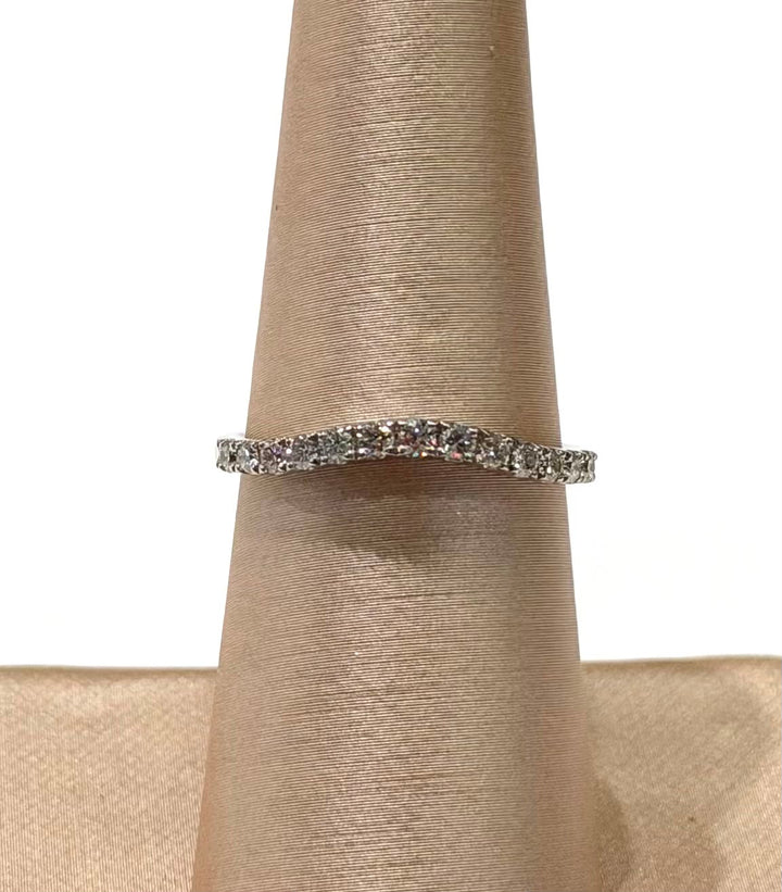 14K WHITE GOLD DIAMOND WEDDING BAND RING