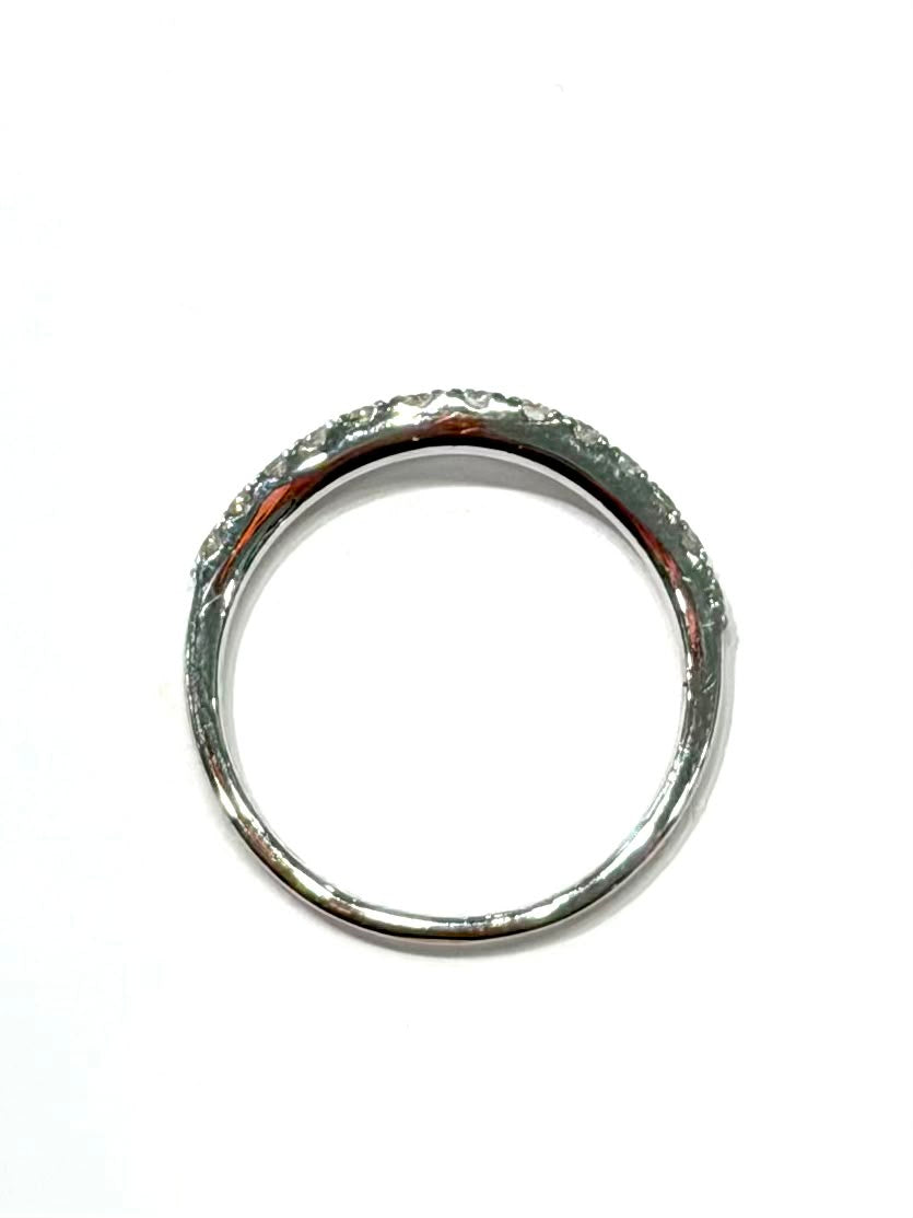 14K WHITE GOLD DIAMOND WEDDING BAND RING