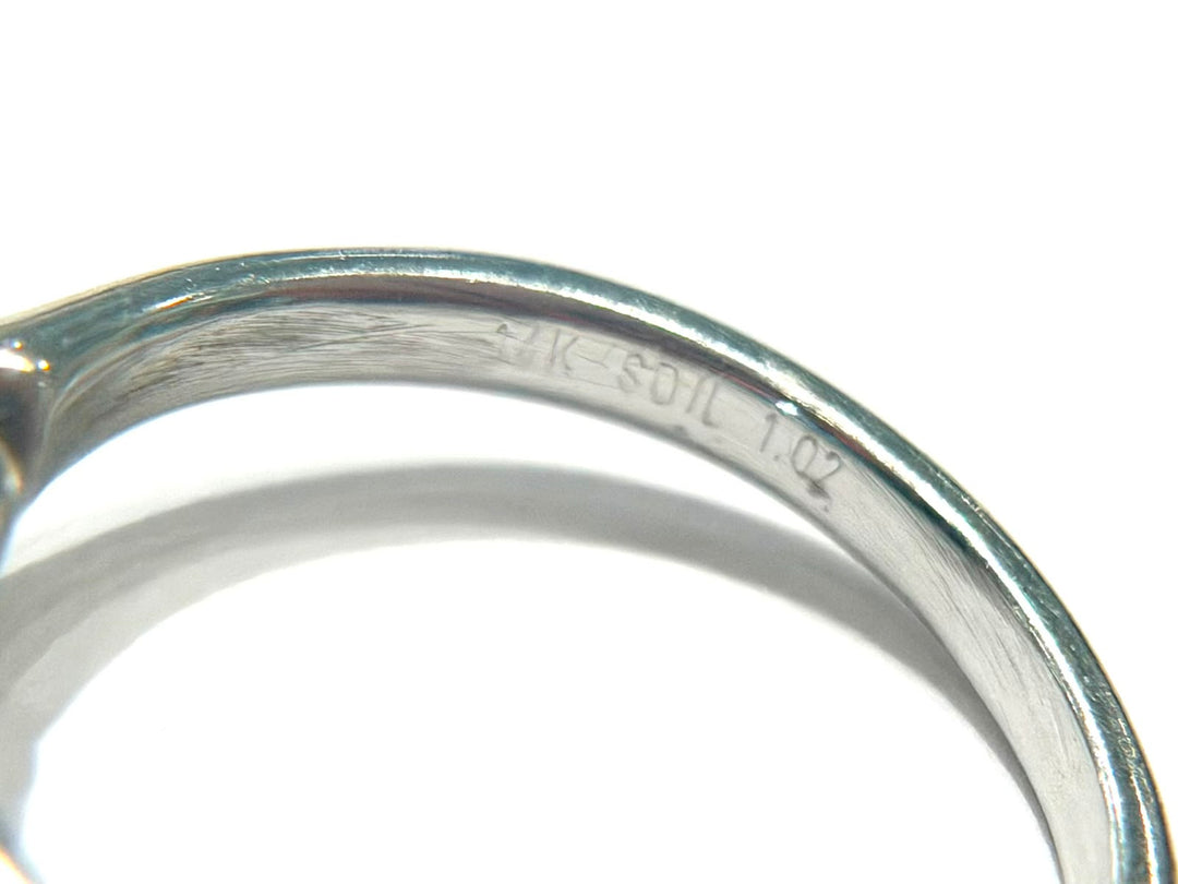 14K WHITE GOLD SOLITAIRE DIAMOND RING