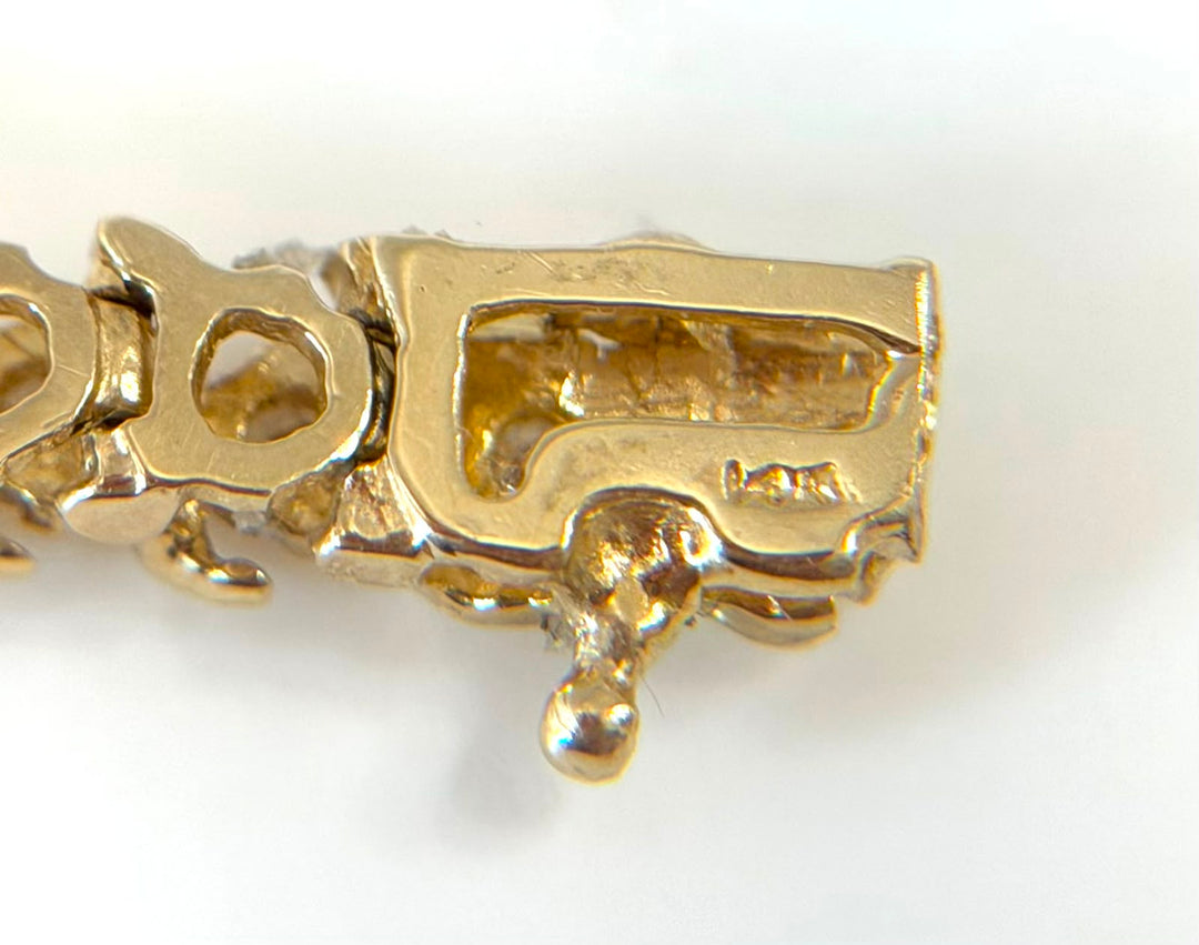 14K YELLOW GOLD 3 CT DIAMOND TENNIS BRACELET