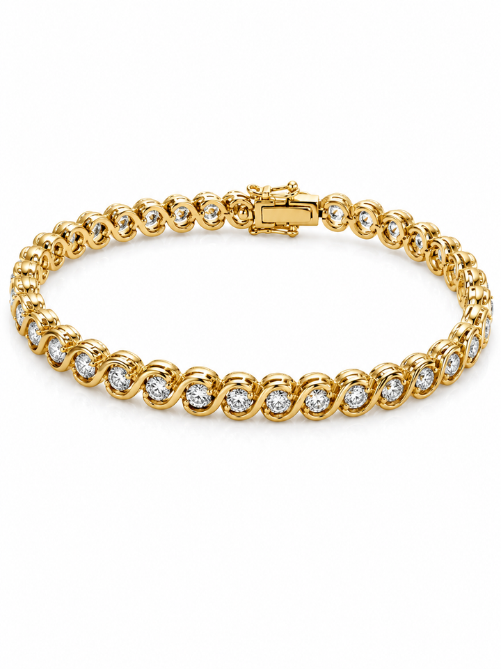 14K YELLOW GOLD DIAMOND BRACELET