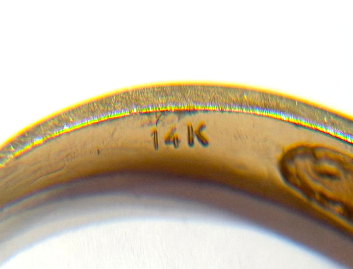 14K YELLOW GOLD DIAMOND ENGAGEMENT RING