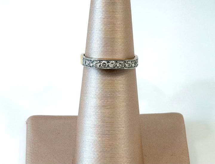 18K GOLD &amp; PLATINUM DIAMOND BAND RING