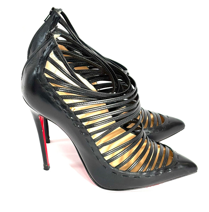 CHRISTIAN LOUBOUTIN GORTIK 100 LEATHER PUMPS
