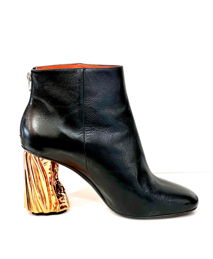 ACNE STUDIOS ORA PALM LEATHER BOOTIES