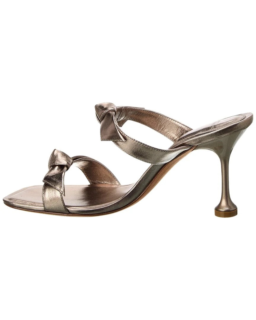 ALEXANDRE BIRMAN CLARITA SQUARE FLARE 85 LEATHER MULES SANDAL