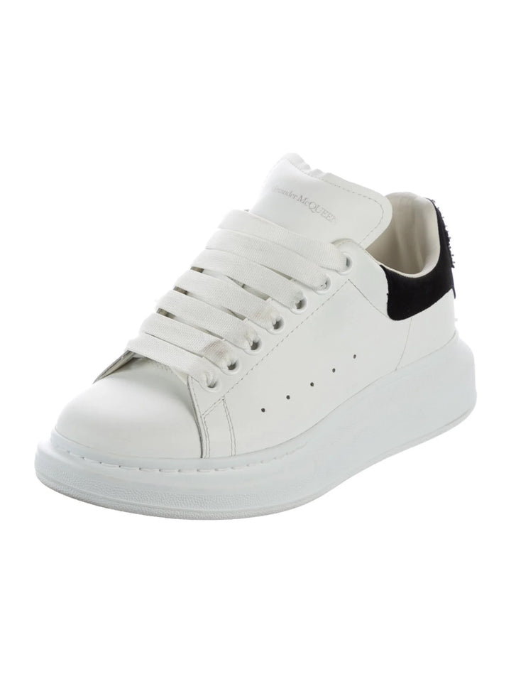 ALEXANDER MCQUEEN CALFSKIN LEATHER CRYSTAL EMBLLISHED SNEAKERS