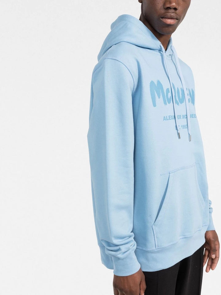 ALEXANDER MCQUEEN LOGO PRINT HOODED SWEATSHIRT