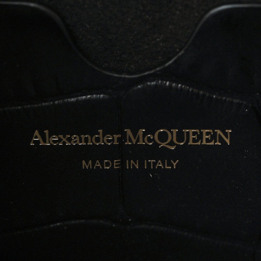 ALEXANDER MCQUEEN CROC EMBOSSED CALFSKIN BOX 21 SHOULDER BAG