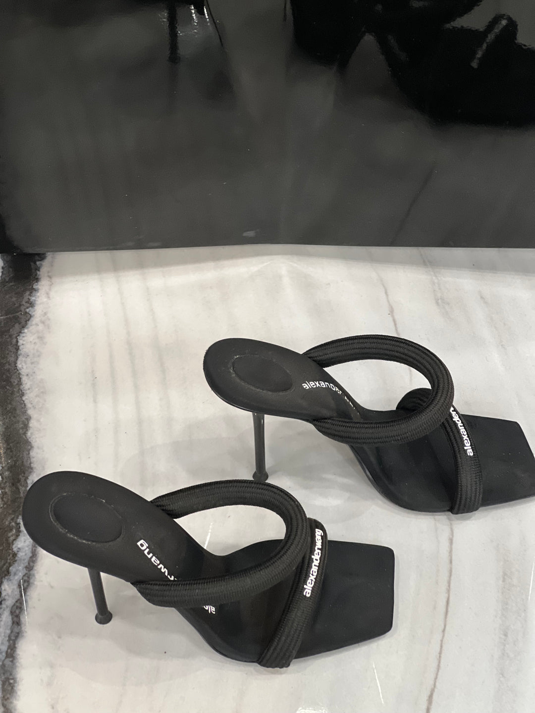 ALEXANDER WANG JULIE LOGO SANDALS