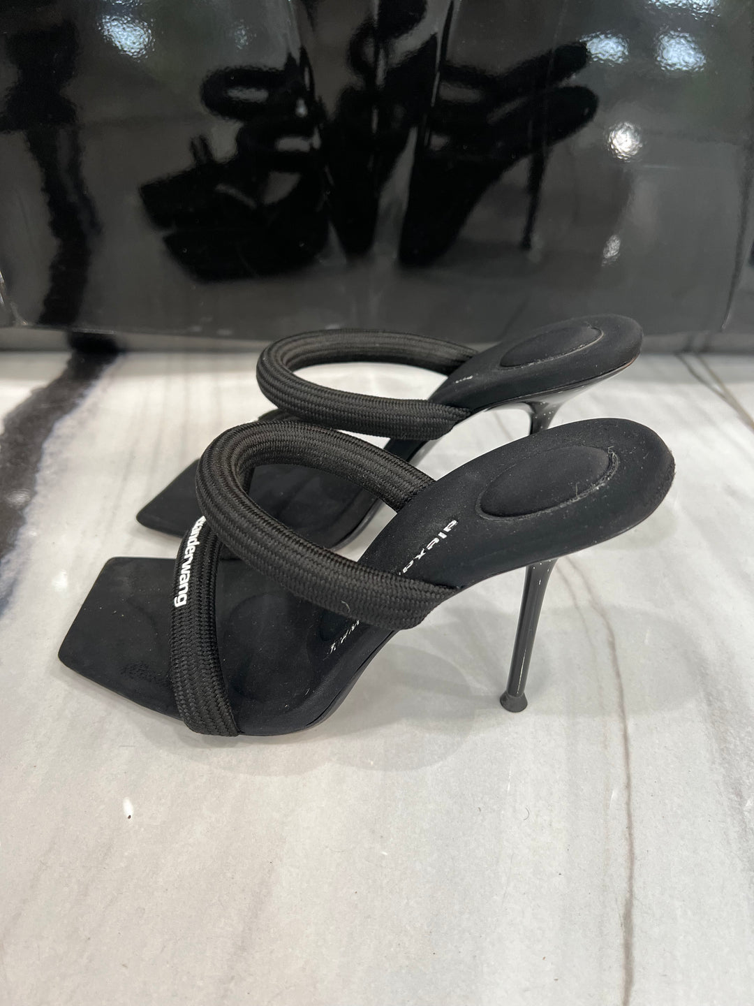 ALEXANDER WANG JULIE LOGO SANDALS