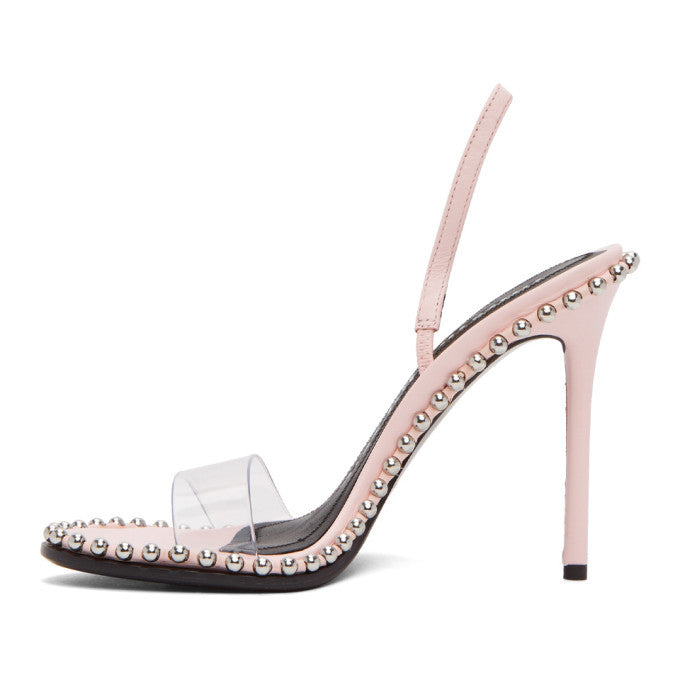 ALEXANDER WANG NOVA LEATHER BEAD SLINGBACK SANDALS