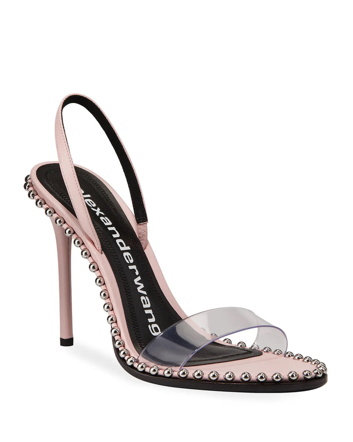 ALEXANDER WANG NOVA LEATHER BEAD SLINGBACK SANDALS