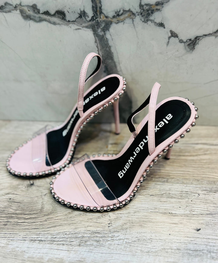 ALEXANDER WANG NOVA LEATHER BEAD SLINGBACK SANDALS