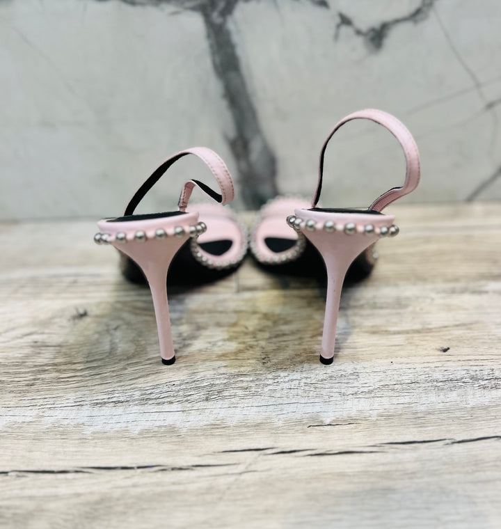 ALEXANDER WANG NOVA LEATHER BEAD SLINGBACK SANDALS
