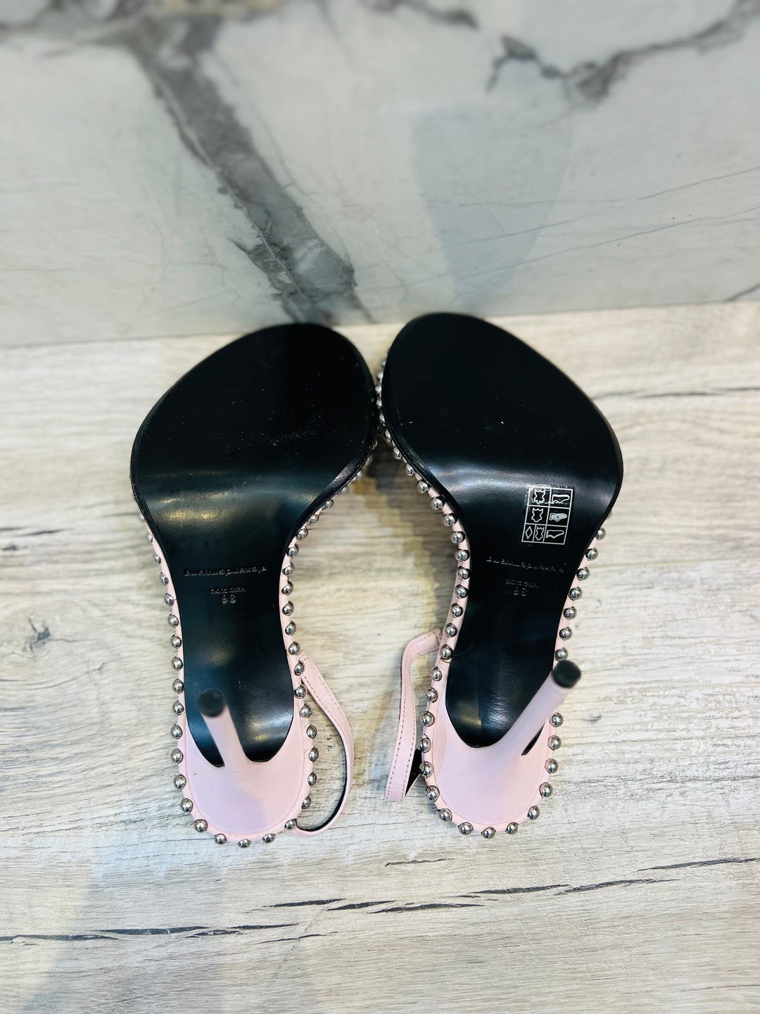 ALEXANDER WANG NOVA LEATHER BEAD SLINGBACK SANDALS