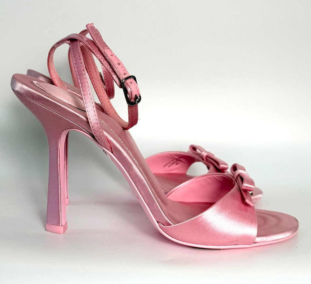 ALEXANDER WANG PINK DAHLIA 105 BOW HEELED SANDALS