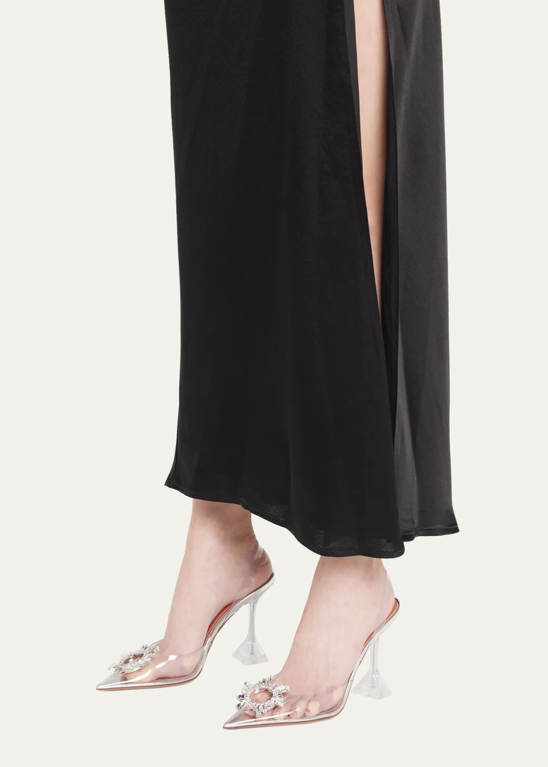 AMINA MUADDI BEGUM 90MM GLASS SLINGBACK PUMPS