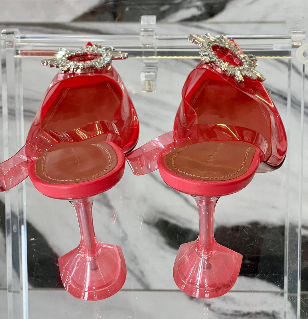 AMINA MUADDI BEGUM CRYSTAL EMBELLISHED SLINGBACK PUMPS