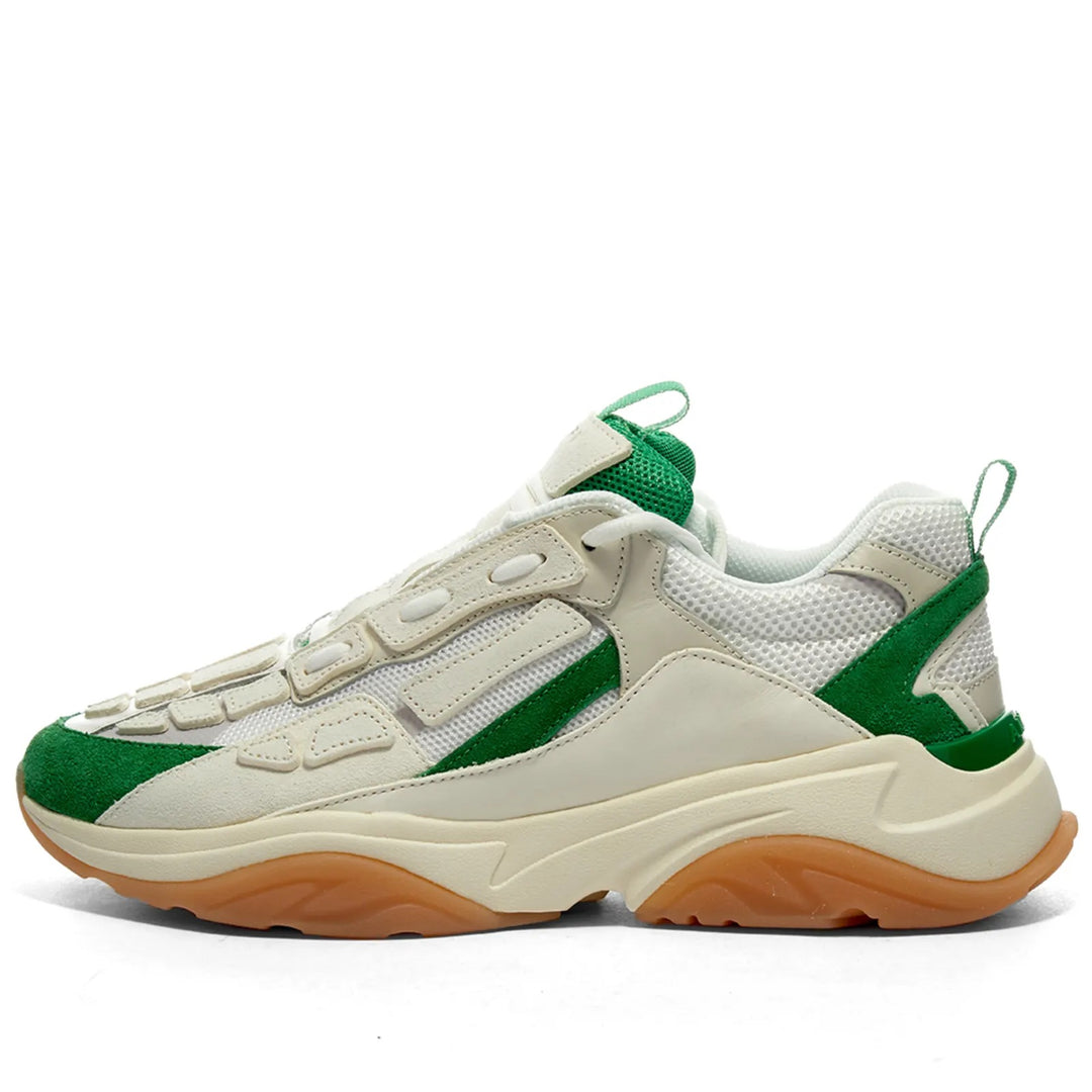 AMIRI BONE RUNNER LEATHER SUEDE &amp; MESH SNEAKERS