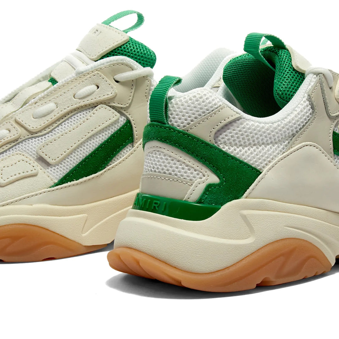 AMIRI BONE RUNNER LEATHER SUEDE &amp; MESH SNEAKERS