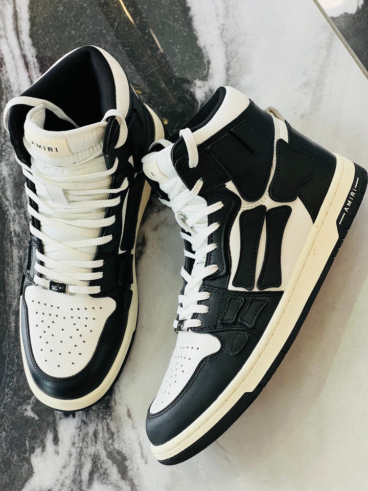 Amiri High Sneakers Black AMIRI SKEL HI-TOP SNEAKERS – Caroline's