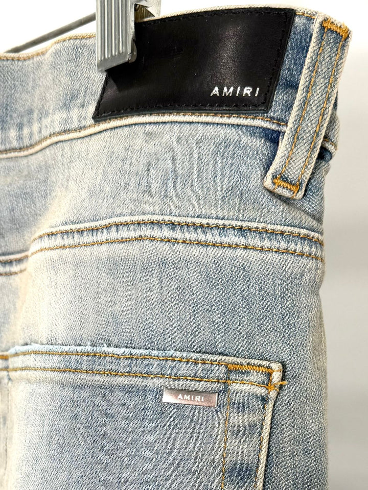 AMIRI MX1 BANDANA DISTRESSED SKINNY JEANS