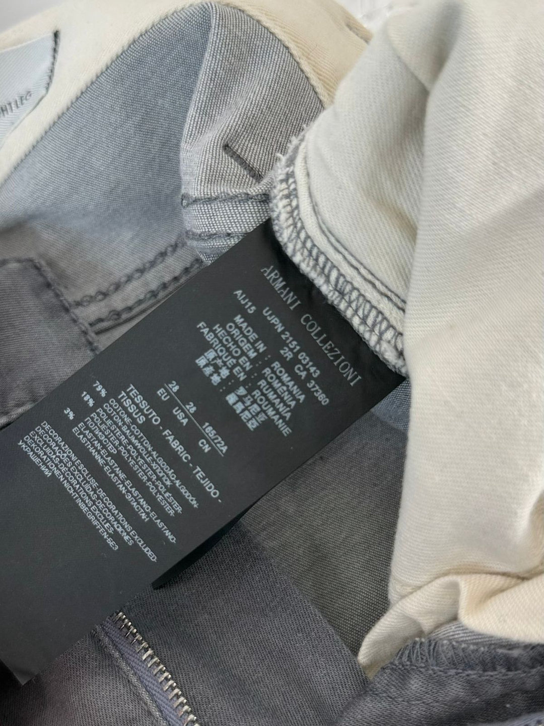 ARMANI COLLEZIONI COTTON STRETCH J15 DENIM PANTS