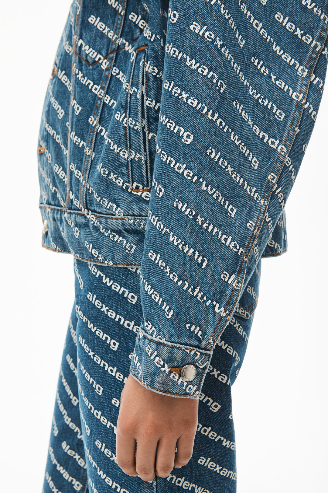 ALEXANDER WANG GAME LOGO DENIM JACKET