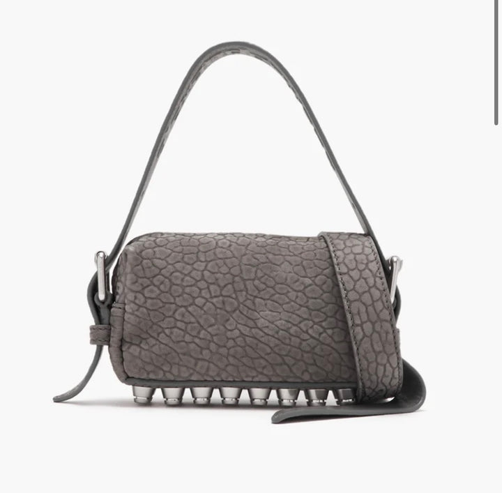 ALEXANDER WANG SMALL RICCO LAMBSKIN NUBUCK SHOULDER BAG
