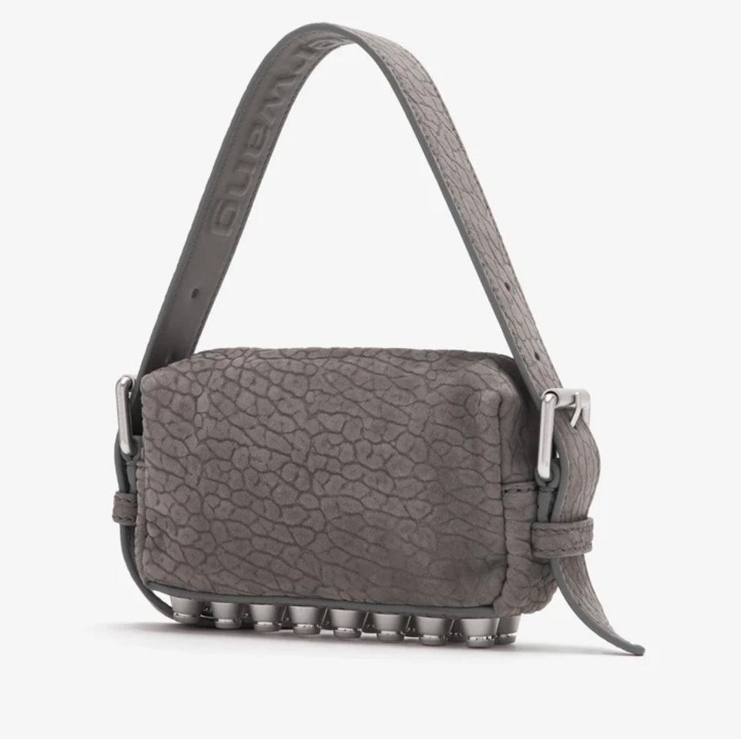 ALEXANDER WANG SMALL RICCO LAMBSKIN NUBUCK SHOULDER BAG
