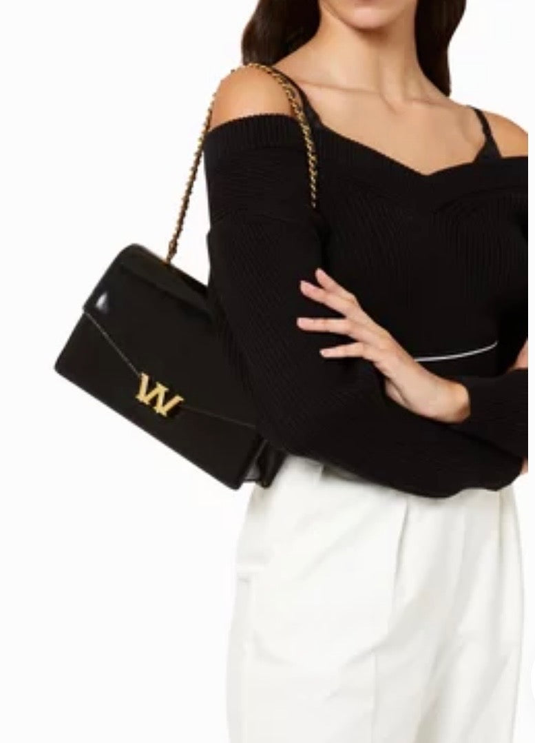 ALEXANDER WANG W LEGACY SPAZZOLATO SHINY LEATHER SMALL SHOULDER BAG