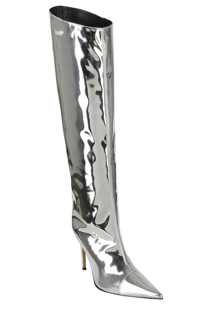 ALEXANDRE VAUTHIER MIRRORED ALEX KNEE HIGH BOOTS