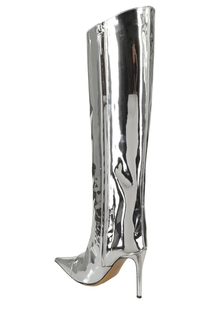 ALEXANDRE VAUTHIER MIRRORED ALEX KNEE HIGH BOOTS
